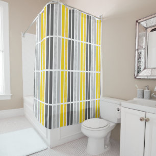 Yellow Gray White Striped Pattern