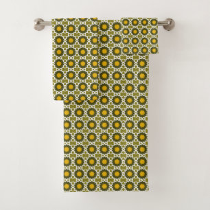 Yellow green 176 bath towel set