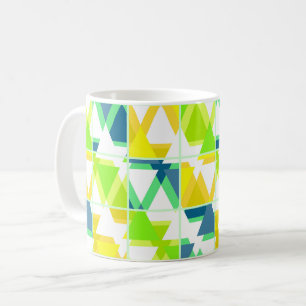 Yellow green abstract coffee mug