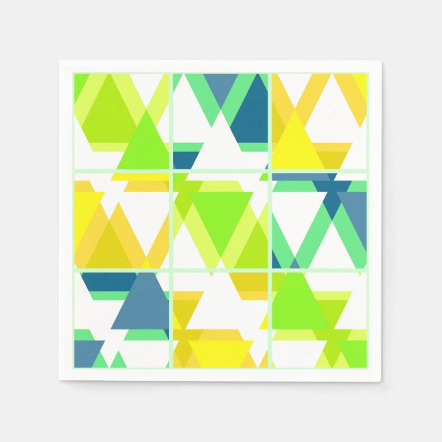 Yellow green abstract napkin (Front)