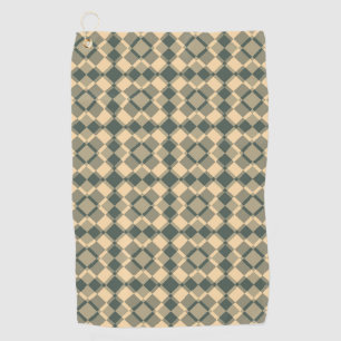Yellow Green Abstract Pattern Golf Towel