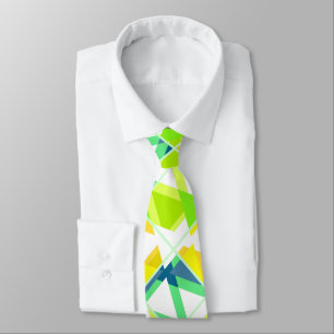 Yellow green abstract tie