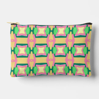 Yellow Green and Pink Pastel Abstract Pattern Acce Accessory Pouch