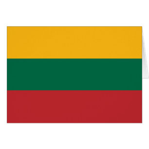 Yellow Green and Red Flag of Lithuania