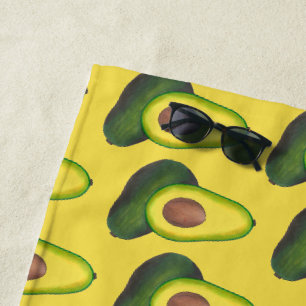 Yellow Green Avocado Fruit California Cali Healthy Beach Towel