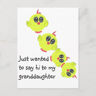 Yellow Green Baby Bird Postcard