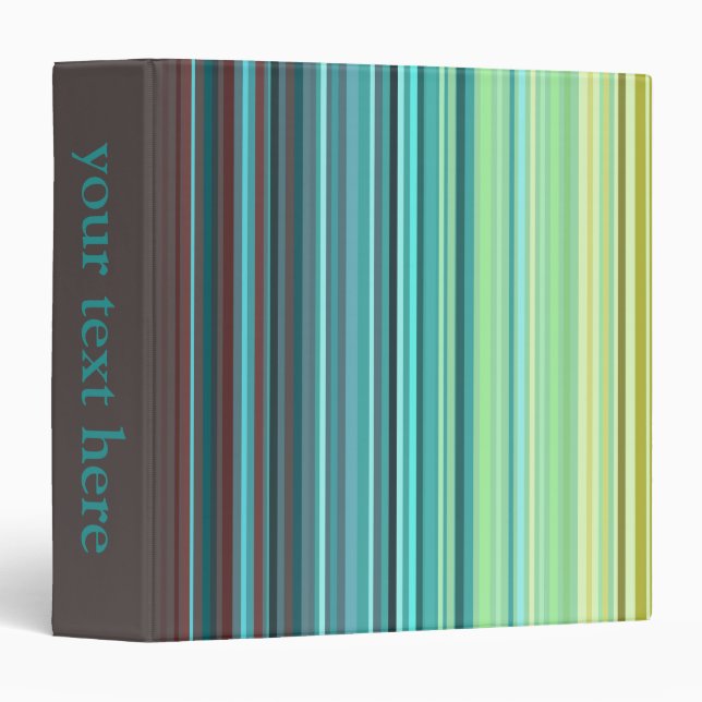 Yellow, Green, Blue, Brown Stripes binder (Front/Spine)