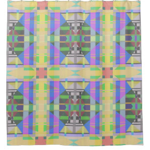 Yellow Green Blue Purple Geometric