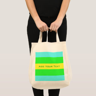 Yellow, Green, Blue Wide Stripes by Shirley Taylor Tote Bag