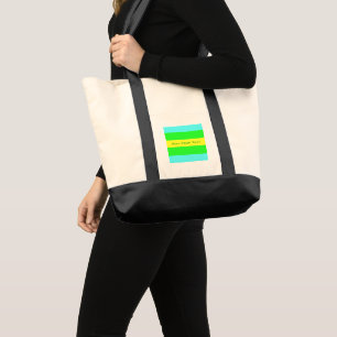 Yellow, Green, Blue Wide Stripes by Shirley Taylor Tote Bag