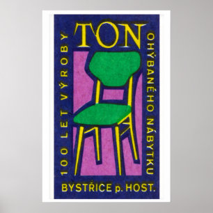 Yellow Green Chair - Matchbox Print - Czech Wall
