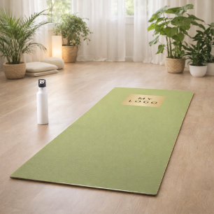 Yellow green company logo business studio yoga mat