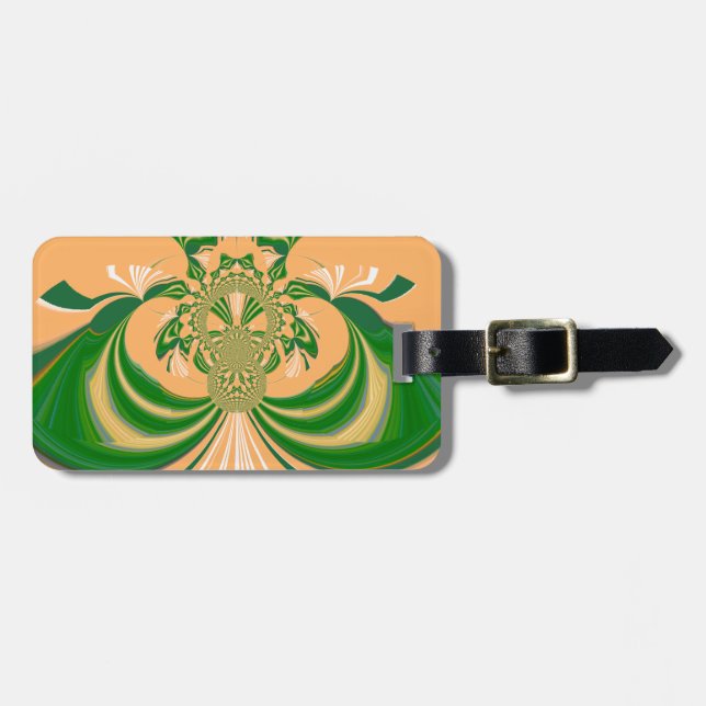 Yellow Green Design. Luggage Tag (Front Horizontal)