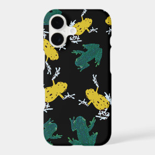 Yellow Green Frogs Pattern