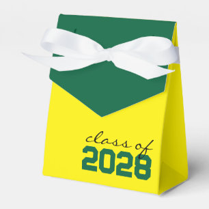 Yellow & Green Graduation Favour Boxes