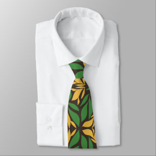 Yellow Green Leaves Tie