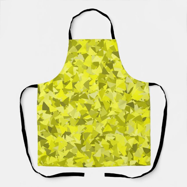 Yellow Green Triangle Pattern Apron (Front)