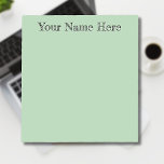 Yellow Green Unique Personalized Teacher Gifts Notepad<br><div class="desc">Pastel Yellow Green Simple, Unique, Clean Personalized Notepad. Casual Handwriting Text. Notepad Template. Add your first name, last name, initial letters. Personalize for your custom use. Click on the "Customize It" button to change te background colour, font styles and font colour.</div>