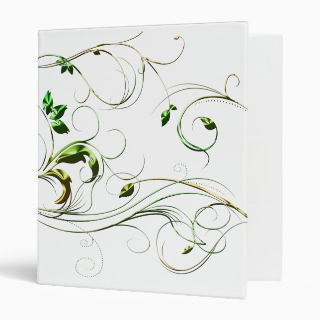 Yellow Green Vines Binder (Front/Inside)
