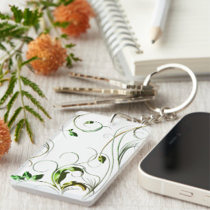Yellow Green Vines Keychain