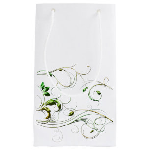 Yellow Green Vines Small Gift Bag