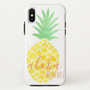 Yellow & Green Watercolor Pineapple Aloha Beachea Case-Mate iPhone Case