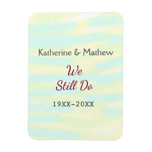 Yellow greenpastel Vow renewal anniversary waterco Magnet