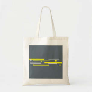 Yellow Grey Blocks Abstract Art Tote Bag