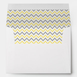 Yellow & Grey Chevron - Envelope