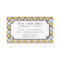 Yellow Grey Chevron Label Business Card