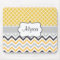 Yellow Grey Chevron Personalized Mousepad