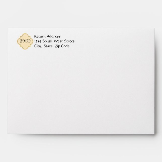 Yellow/Grey Chevron Zigzag Envelope (Front)