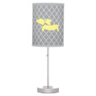 Yellow & Grey Dachshund Wiener Dog Lamp Nursery