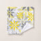 Yellow Grey Flower Graphic Pattern