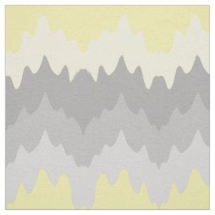 Yellow Grey Grey Ombre Chevron Zigzag Fabric