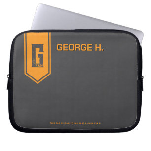 Yellow Grey Laptop Case for Man