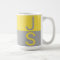 Yellow & Grey Modern Initials Monogram