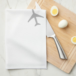 Yellow Grey Planes Airplanes Aviation Fly Kitchen Towel