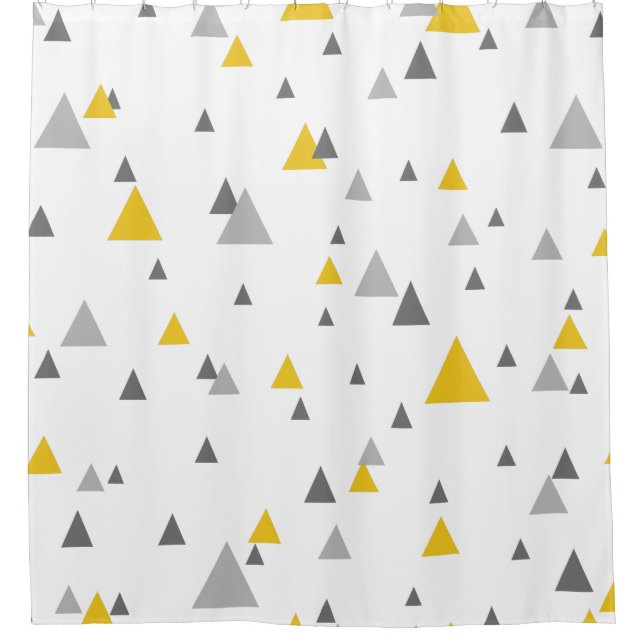 Yellow & Grey Triangles Modern Seamless Pattern (Front)
