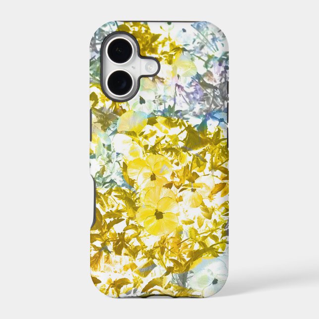 Yellow grey water colour flower pattern design (Back)