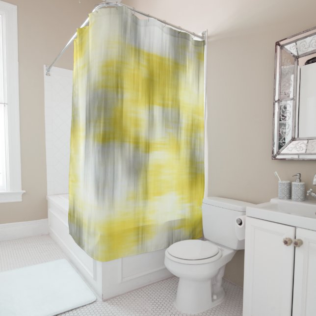 Yellow Grey White Abstract (In Situ)