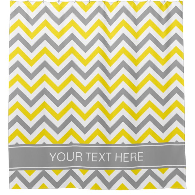 Yellow Grey Wht LG Chevron Dk Grey Name Monogram (Front)