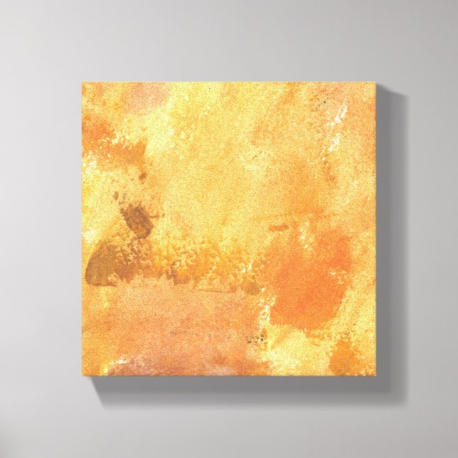 Yellow Grunge Abstract Texture Canvas Print (Front)