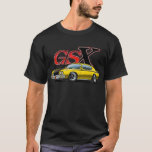 Yellow_GSX T-Shirt<br><div class="desc">Buick, Skylark, GSX, Gran Sport, 455, 350, 1970, 1971, 1972, V8, coupe, cartoon, art, illustration, animation, drag, race, gentlemen, yellow, Saturn, sunburst, stage, 1, 2, 3</div>