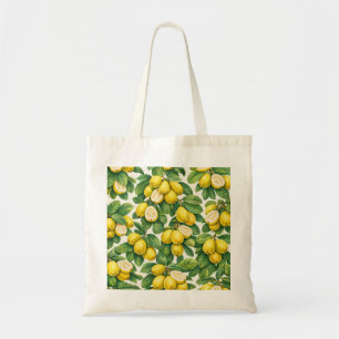 Yellow Guava Slices Tropical Pattern Tote Bag