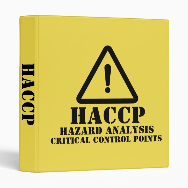 Yellow HACCP Hazard Analysis Binder (Front/Spine)
