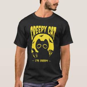 Yellow Halloween Cat Bats T-Shirt