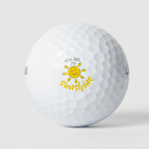 Yellow Hand Drawn Sun Hello Sunshine Image Sun Art Golf Balls