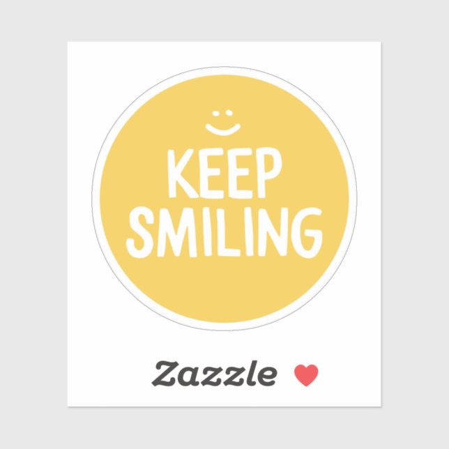 Yellow Happiness Quote Keep Smiling (Sheet)