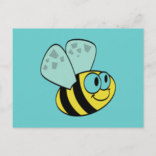 Yellow Happy Bee Tshirts and Gifts Postcard